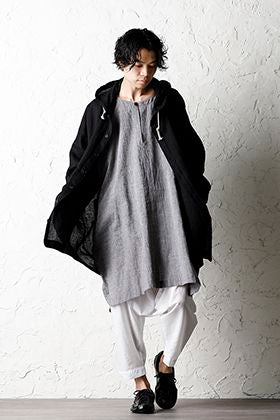 O project 20SS Stripe linen Hooded Shirts Jacket Style