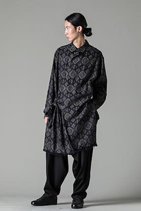 Yohji Yamamoto 23-24AW Left 2Layerd Pattern Gown Blouse Style