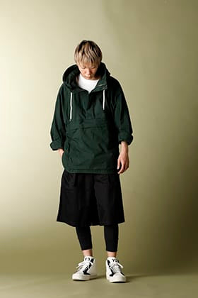 KAZUYUKI KUMAGAI "Cotton cordura ox anorak jacket" Green Styling!!