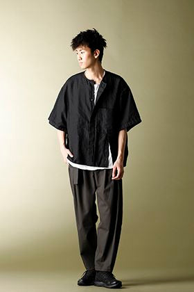 KAZUYUKI KUMAGAI "Herdmans Linen No collar Shirt" styling!!