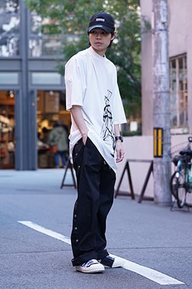 DRKSHDW 19SS Jumbo Tee & Easy Pushers pants Style