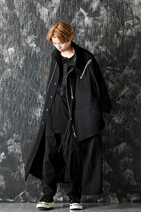 Yohji Yamamoto - ヨウジヤマモト 20-21AW Army Gabardine Chain fastener Coat Style