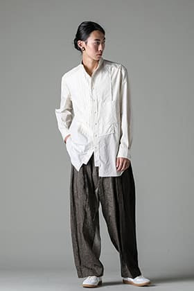 ZIGGY CHEN 23SS Smoked White Color Shirt Styling