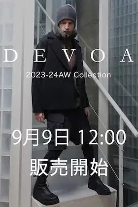 [Release notice] DEVOA 23-24AW Collection will be available on Saturday, September 9 at 12 noon Japan time.