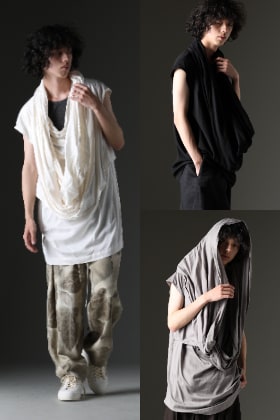 JULIUS 2023SS Cross Drape Neck Pullover Styling