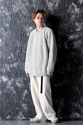O project 20-21AW KNITTED CREW NECK  Natural Mere Style