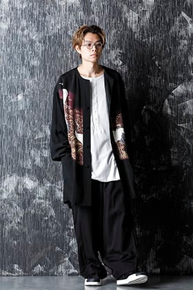 RONDO.ymSilk Georgette Short Jacket Malabar spinach Style