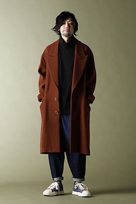 20-21AW KAZUYUKI KUMAGAI - カズユキクマガイ【Napping melton Peakd lapel Overcoat】casual Styling!!