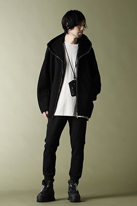 20-21AW ATTACHMENT - アタッチメント【カシミヤ混ダブルフェイスビーバー フーデッドハーフコート】ストリートスタイル!!