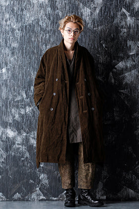 ZIGGY CHEN - ジギーチェン 20-21AW コーデュロイ ダブル ダウン コート スタイル