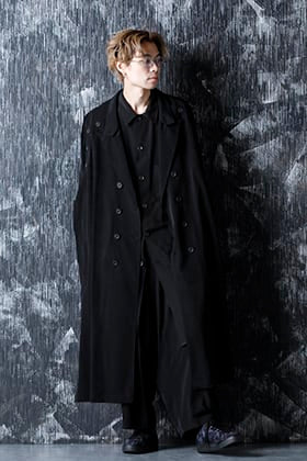 Yohji Yamamoto 21SS ダブルパーツ ボタン留め ラグランドレス スタイル