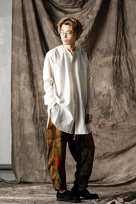 UMA WANG 21SS No Collar Shirt Style