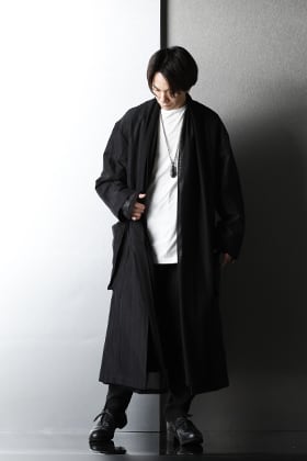kujaku - クジャク Long Coat & Cardigan Layered styling