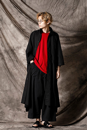 Oproject 21SS Gathered Long Shirt Black Style