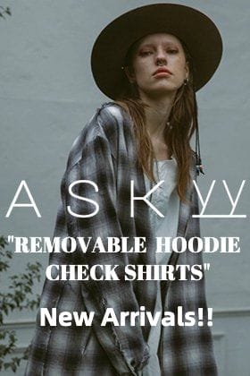 ASKYY 2021SS "Removable Hoody Check Shirt" is now in stock.