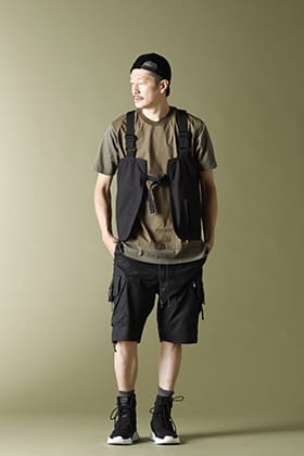 RIPVANWINKLE Leather Cap Layered T Style
