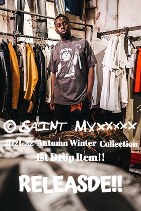现在SAINT MICHAEL 2021-22秋冬系列1st Drop商品在线上商城和店铺同时开始销售!!