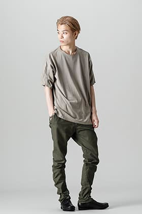 DEVOA(デヴォア) 21-22AW 塩縮加工カットソーと特殊ツイルスリムパンツ
