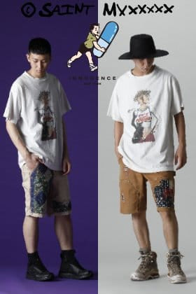SAINT MICHAEL × INNOCENCE NY リワークドショーツ 2スタイリング
