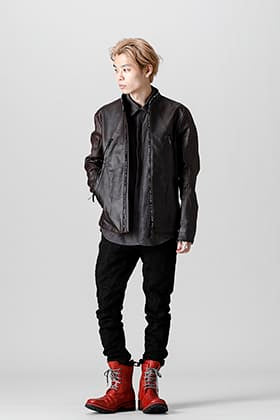 D. HYGEN Horse Leather Round Zipper Jacket Style