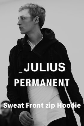 JULIUS(ユリウス) パーマネントライン 21-22AW フロントジップ スウェットパーカーのご紹介