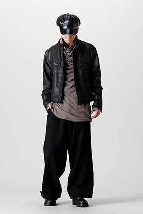 JULIUS 2021-22AW Aラインシルエット ライダースジャケット スタイリング