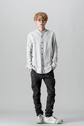 D.HYGEN 21-22AW Band Collar Shirt and Twisted Slim Pants