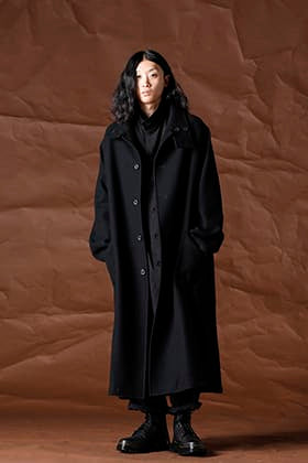 Yohji Yamamoto 21-22AW ウールフラノコートスタイル