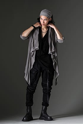 JULIUS Draped Cardigan Monotone Styling