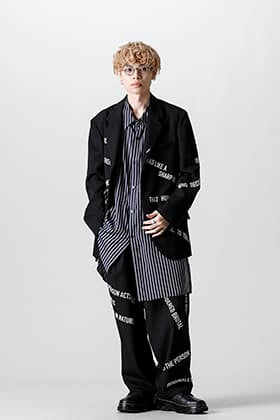 Yohji Yamamoto 21-22 AW Message Print Setup Style