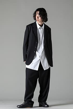 Yohji Yamamoto 23-24AW LOOK34 シャツ and ジャケット スタイル