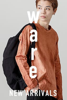 ware(ウェア) から新作バッグとボトルネックカットソーが入荷しました