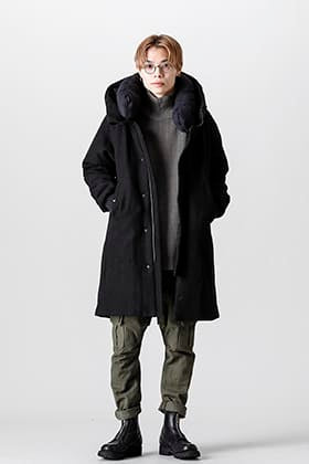 DEVOA Shetland Wool Padded Coat Styling