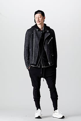 .LOGY kyoto ニューオープンアイテム ニットモヘアーフーディ ライダーススタイル