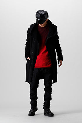 D.HYGEN 2021-22AW 裏毛フーデットロングコート スタイリング
