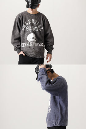 SAINT MICHAEL Skull Sweat shirt 2 color Styling