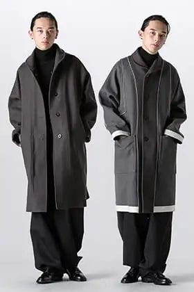 IRENISA Reversible Shawl Collar Coat Styling!!