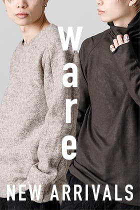 ware(ウェア)からクルーネックとボトルネックニットが入荷がしました。