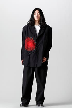 Yohji Yamamoto 22SS ダリア柄ジャケットスタイル