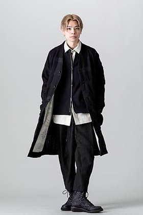 DEVOA 22SS Coat Block Check Jacquard