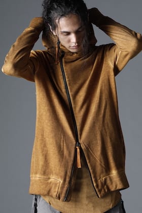 D.HYGEN 22SS Cold Dyed Untwisted Soft Cotton JerseyZipper Hoodie