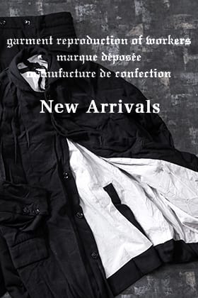 GARMENT REPRODUCTION OF WORKERSから22SSの新作が入荷しました。