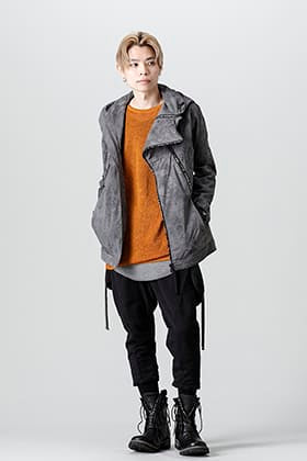 D.HYGEN 22SS Uneven Dyed Hooded Jacket Styling