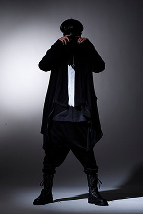 JULIUS 2022 SS Drape Cardigan & Harem Pants Style