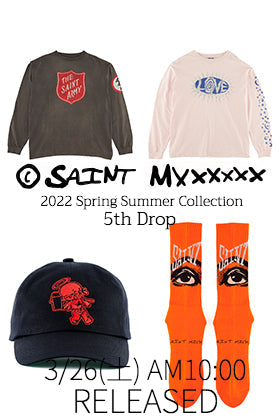 [销售预告] ©️SAINT M×××××× 2022年春夏系列 5thDrop 3/26 (六) 上午10点（日本时间）开始销售!