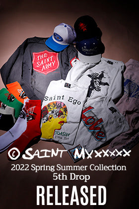 [Arrival Information] From now on ©SAINT M×××××× 2022 Spring/Summer collection 5th Drop items will be released at the same time online and in stores!!