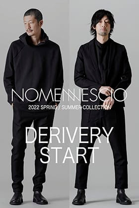 [入荷情報] NOMEN NESCIOより22SSコレクションのデリバリーがスタートしました！