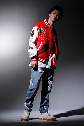 ©SAINT M×××××× DENIM TEARS 2022 SS American casual color styling.