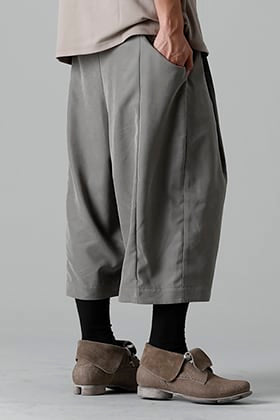 DEVOA 22SS baggy cropped pants Rayon/polyester poplin