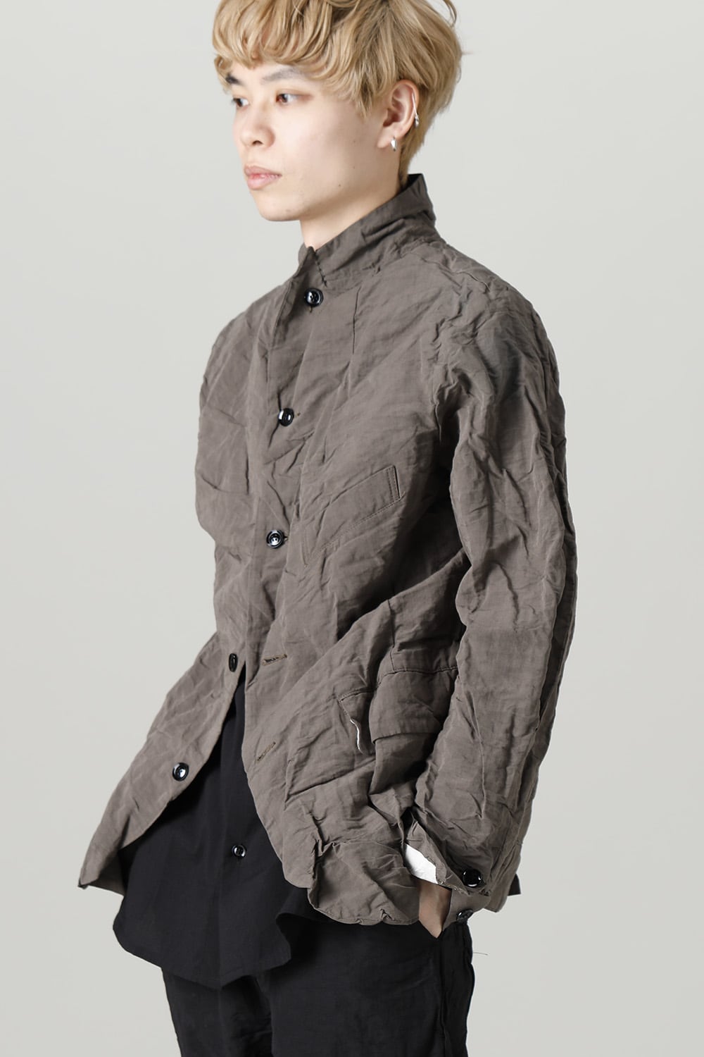 GARMENT REPRODUCTION OF WORKERS Farmers Jacket (Ash Khaki) x Farmers Trousers Standard (Ash Black) Fabric Set-up Style